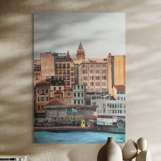 Karaköy View | Istanbul Series | Original Mixed Media Artwork