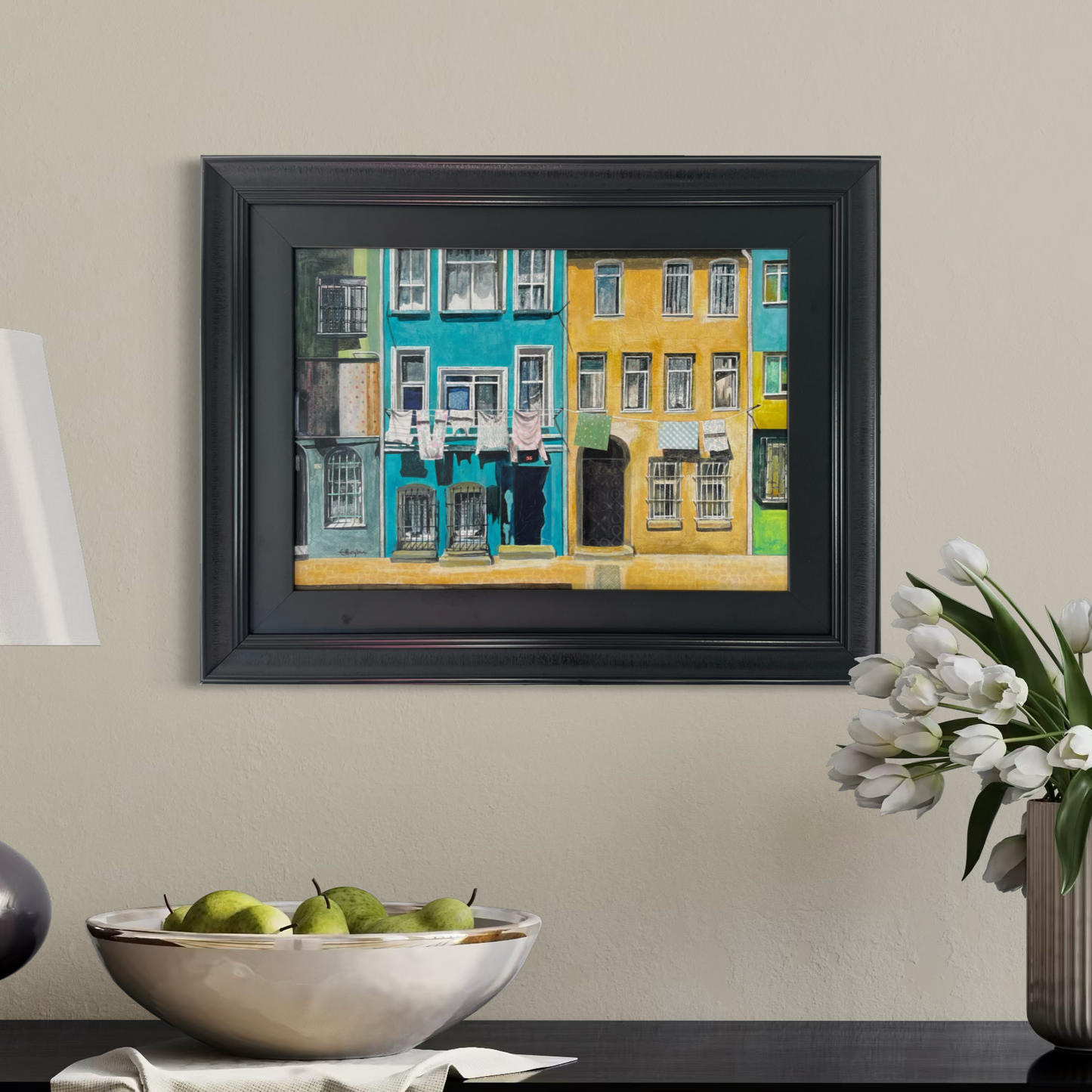 Sunlight and Shadows, Balat | Istanbul Series | Mixed-media Original Artwork