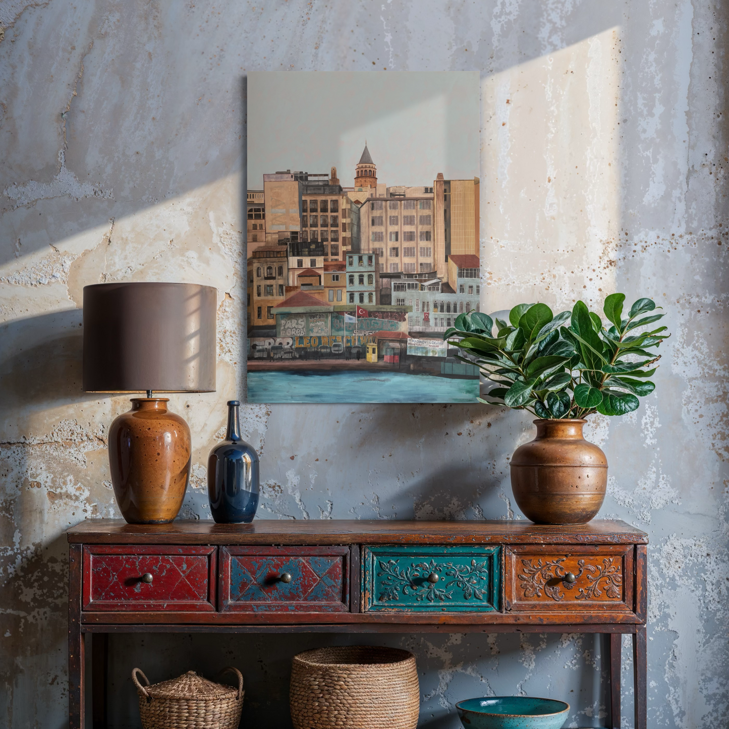 Karaköy View | Istanbul Series | Original Mixed Media Artwork